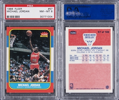 1986-87 Fleer Basketball PSA-Graded High Grade Complete Set (132) – Featuring Michael Jordan Rookie Card